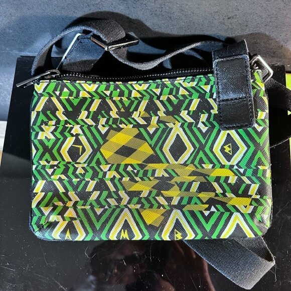 L.A.M.B Bag Green EUC Authentic Handbag Pocketbook Crossbody Tribal African Art - Picture 6 of 13